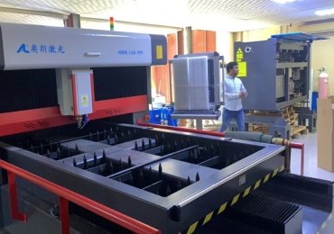 1500W axial fast flow laser die cutting machine