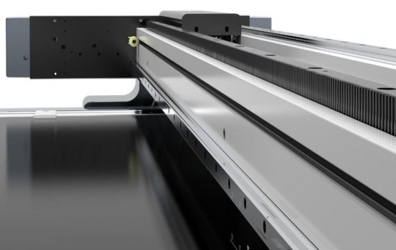Rack and guide rail dual transmission system